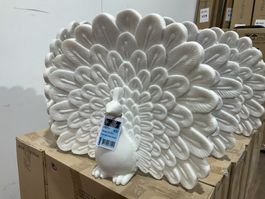 4x Dekofigur Pfau aus Stein, Landi (4x Stück)