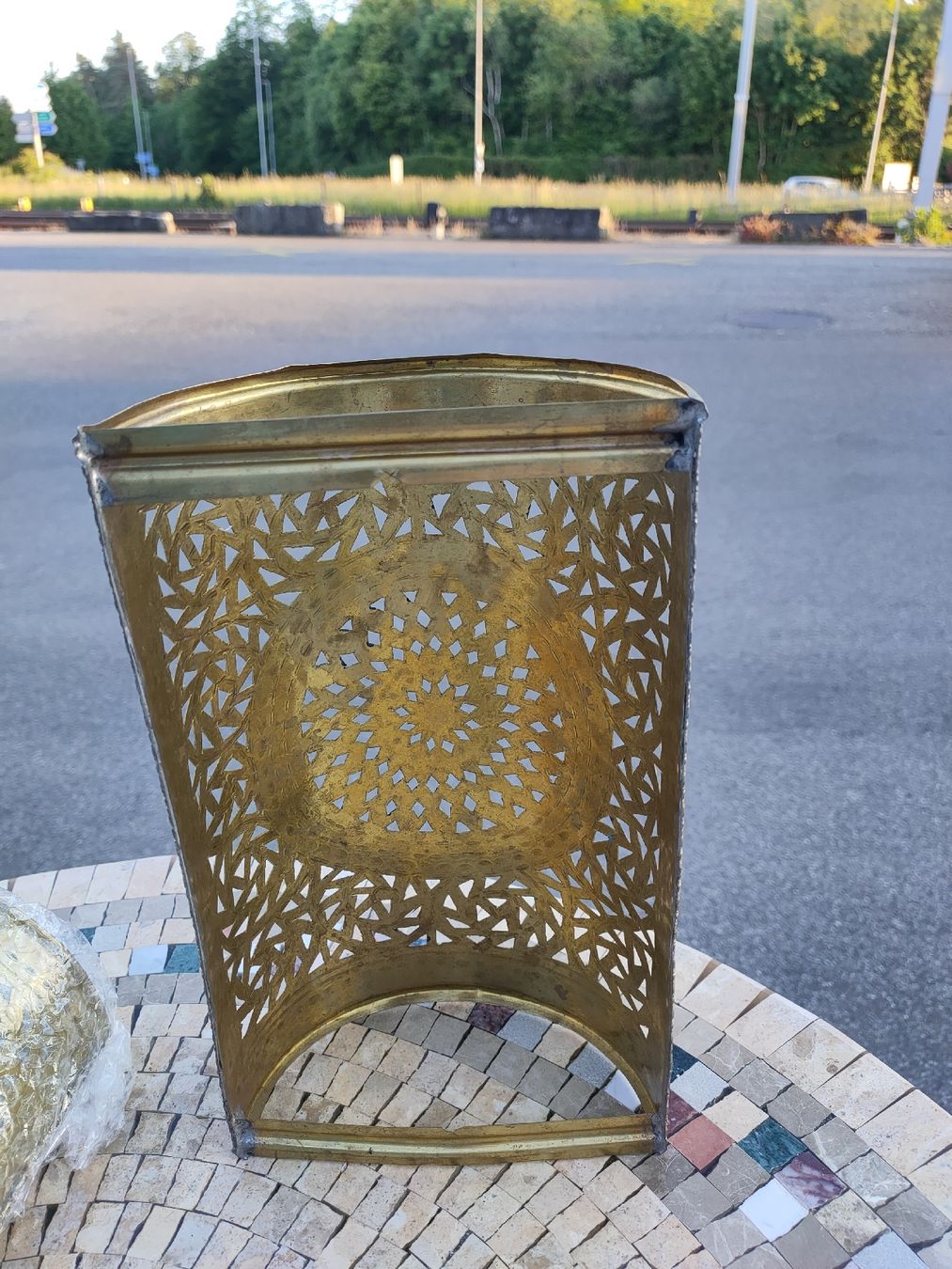 Lampade: Messing Laterne Windlicht orientalisch, Vintage Style – Nuovo e nell'imballaggio originale da Kreuzlingen venduto da Annig-56 4
