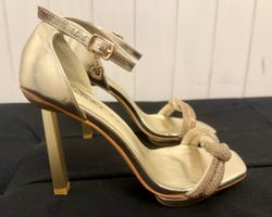 Braccialini Sandalen Gold Gr.37 Leder NEU Made im Italy
