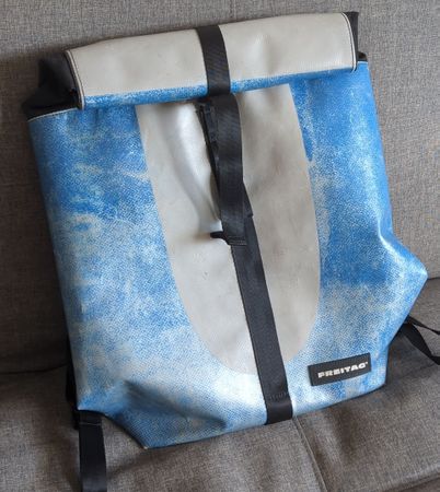 Freitag Rucksack F155 CLAPTON blau-silber, Top Zustand