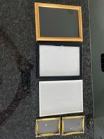5 Bilderrahmen-Set, versch. Grössen, Gold, Schwarz, Weiss
