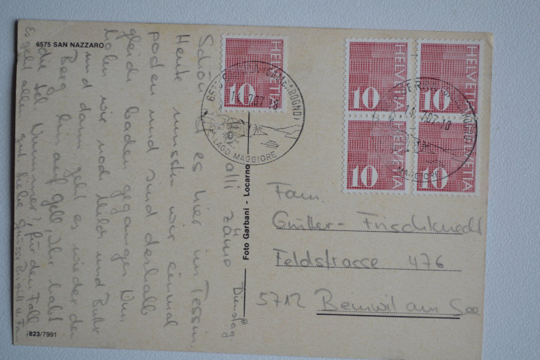Cartoline postali: AK San Nazzaro TI – Usato da Beinwil am See venduto da kajak55 1
