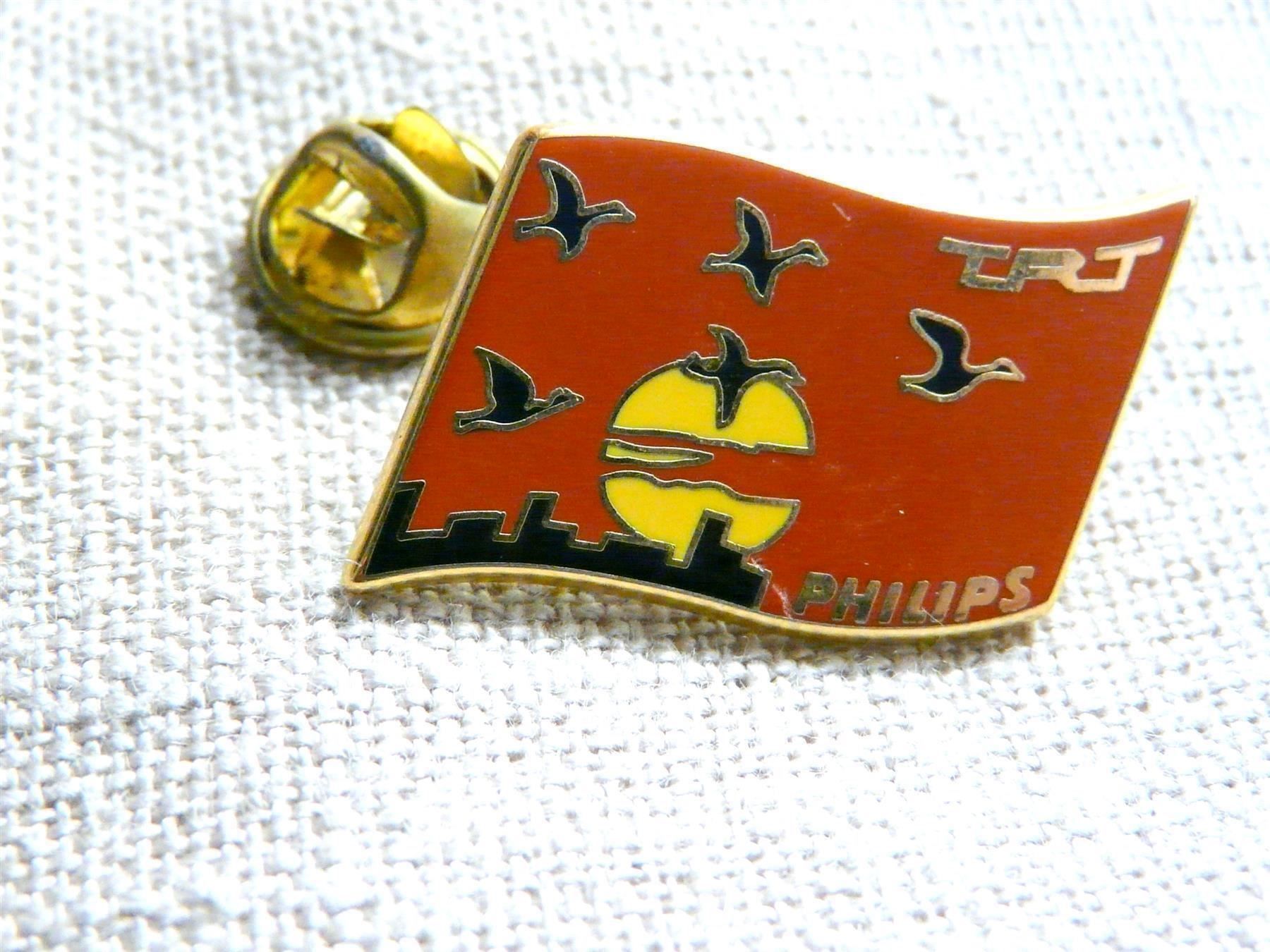 Placchette & Badge: • TRT Philips telecoms sunset  Versand möglich     pin M5.39 – Usato da Pully venduto da websurfer1 2