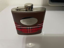 (USA) Flacon Cow-Boy Flasque Inox Cuir Plaid Western Whisky