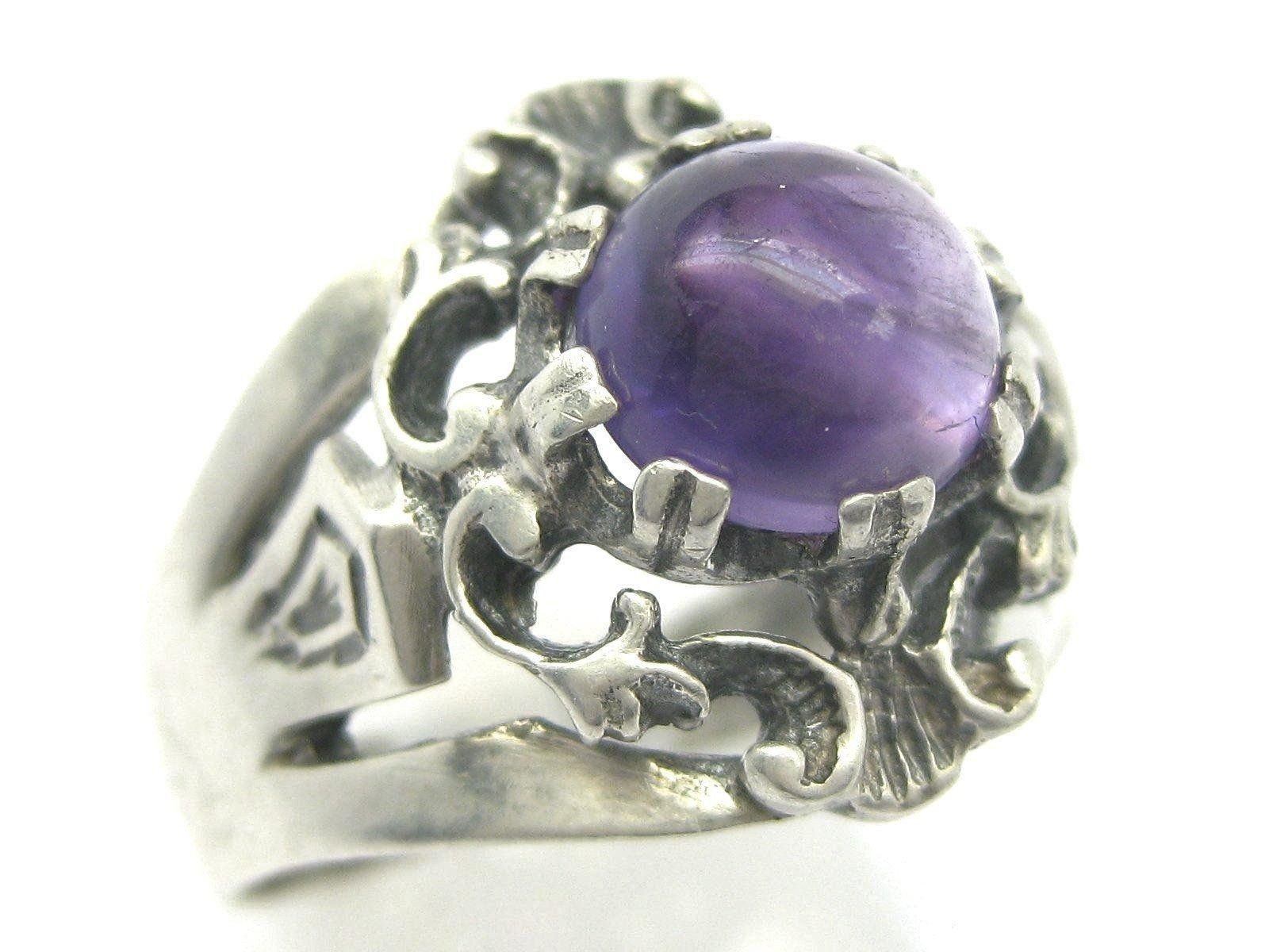 Anelli: Art Deco Ring Silber 835 Amethyst antik Gr. 60 – Usato da Ermatingen venduto da Decovin 4