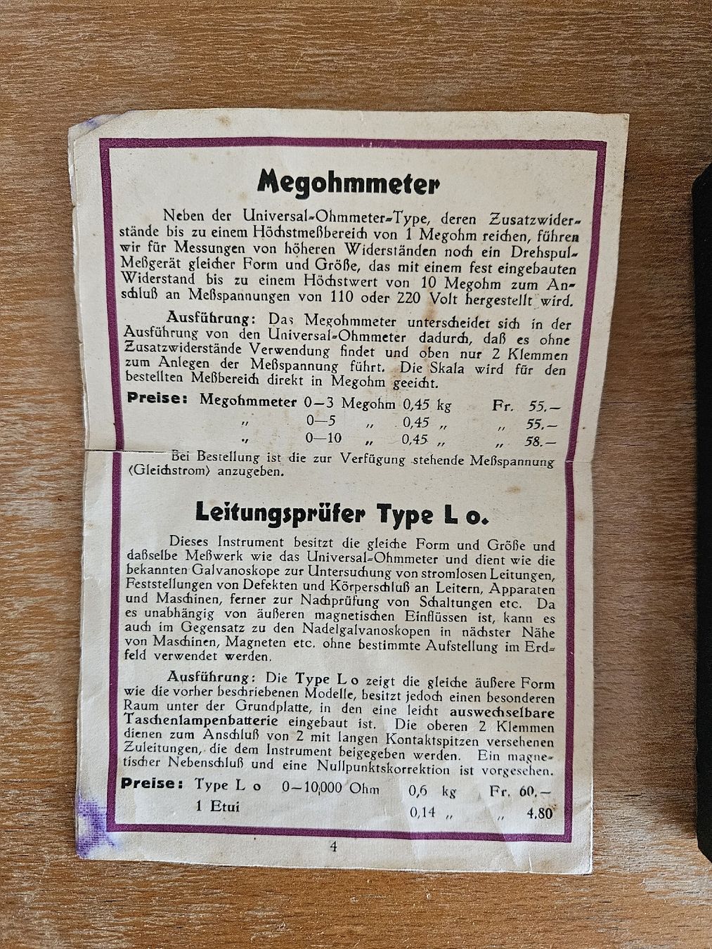 Messen: analoges Ohmmeter – Gebraucht aus Sursee von ren_9mcp 3