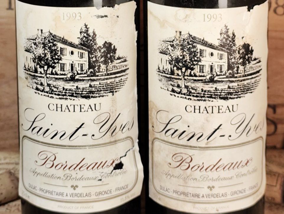 Vino: 2 x 1993 Bordeaux Chateau Saint-Yves – Nuovo e nell'imballaggio originale da Büsserach venduto da Vintage-vins