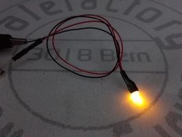 LED gelb 1.8mm 2/12V verkabelt
