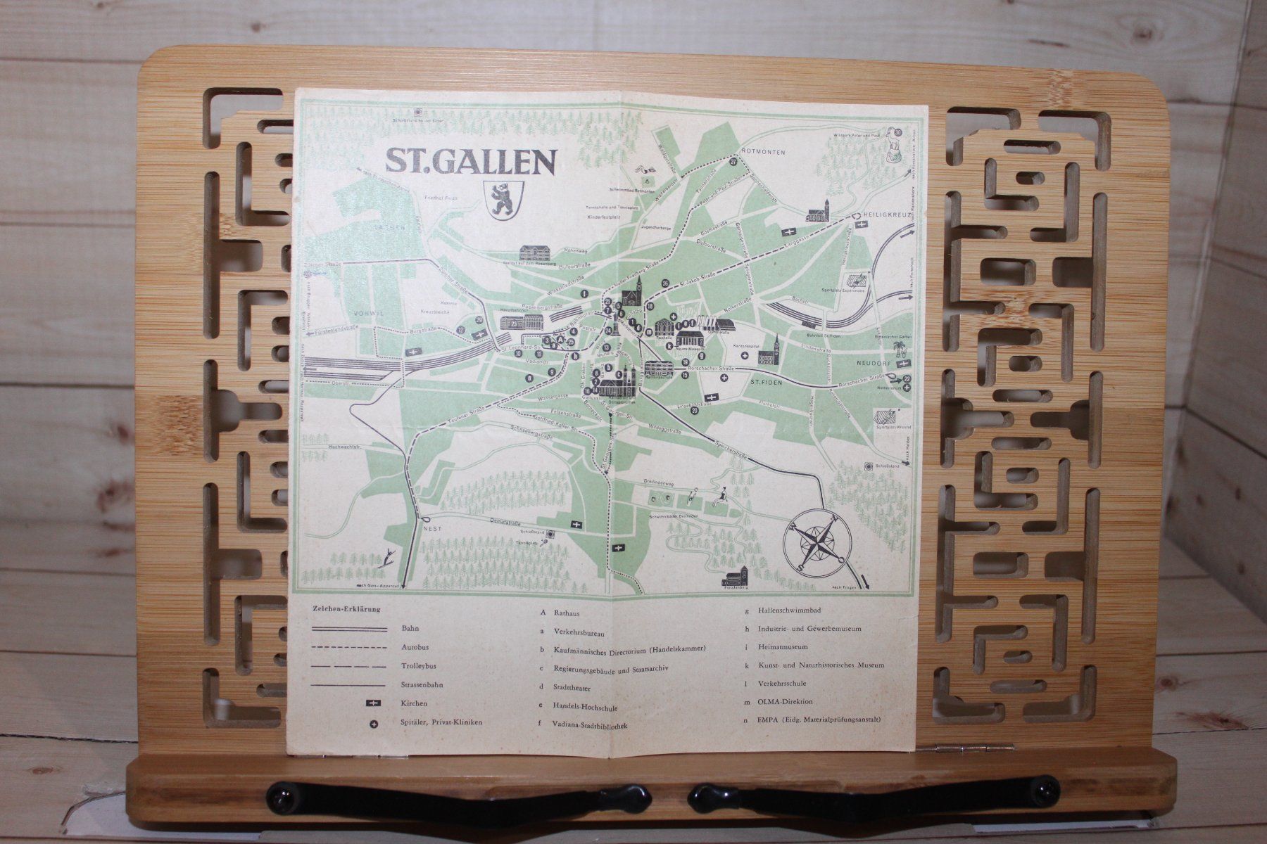 Cartine & Atlanti: Stadtplan/Flyer St. Gallen 1953 – Usato da Kaden venduto da Buchantiquariat