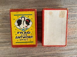 Altes Frag- und Antwortspiel,  mit 48 Spielkarten ca. 1950