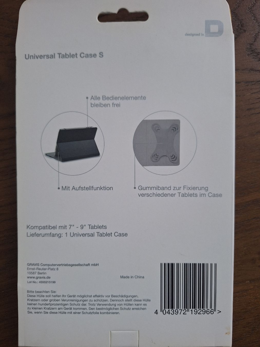 Cover & Protezioni schermo: Universal Tablet Case S, 7-9" Tablets, Neu & Original! – Nuovo e nell'imballaggio originale da Zuzwil SG venduto da the_m7d6 1
