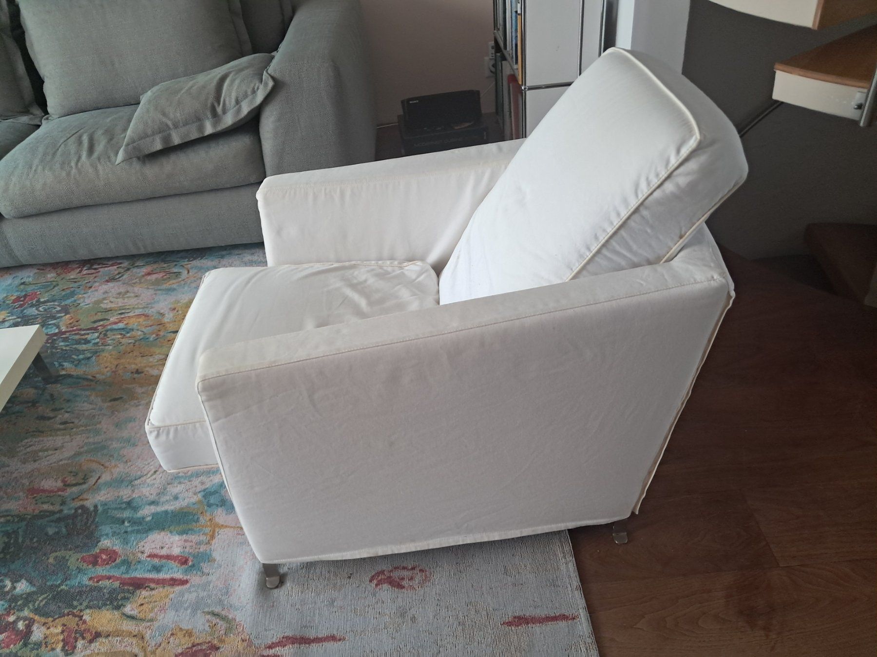 Flexform Poltrone: Zwei Fauteuils "Flexform", weiss, Bezug abnehmbar, wie neu – Usato da Fällanden venduto da Exito1953 5
