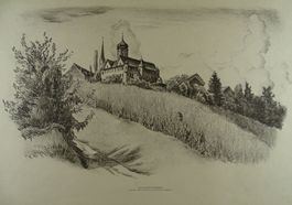 SCHLOSS HERDERN, LITHO V. E.E. SCHLATTER