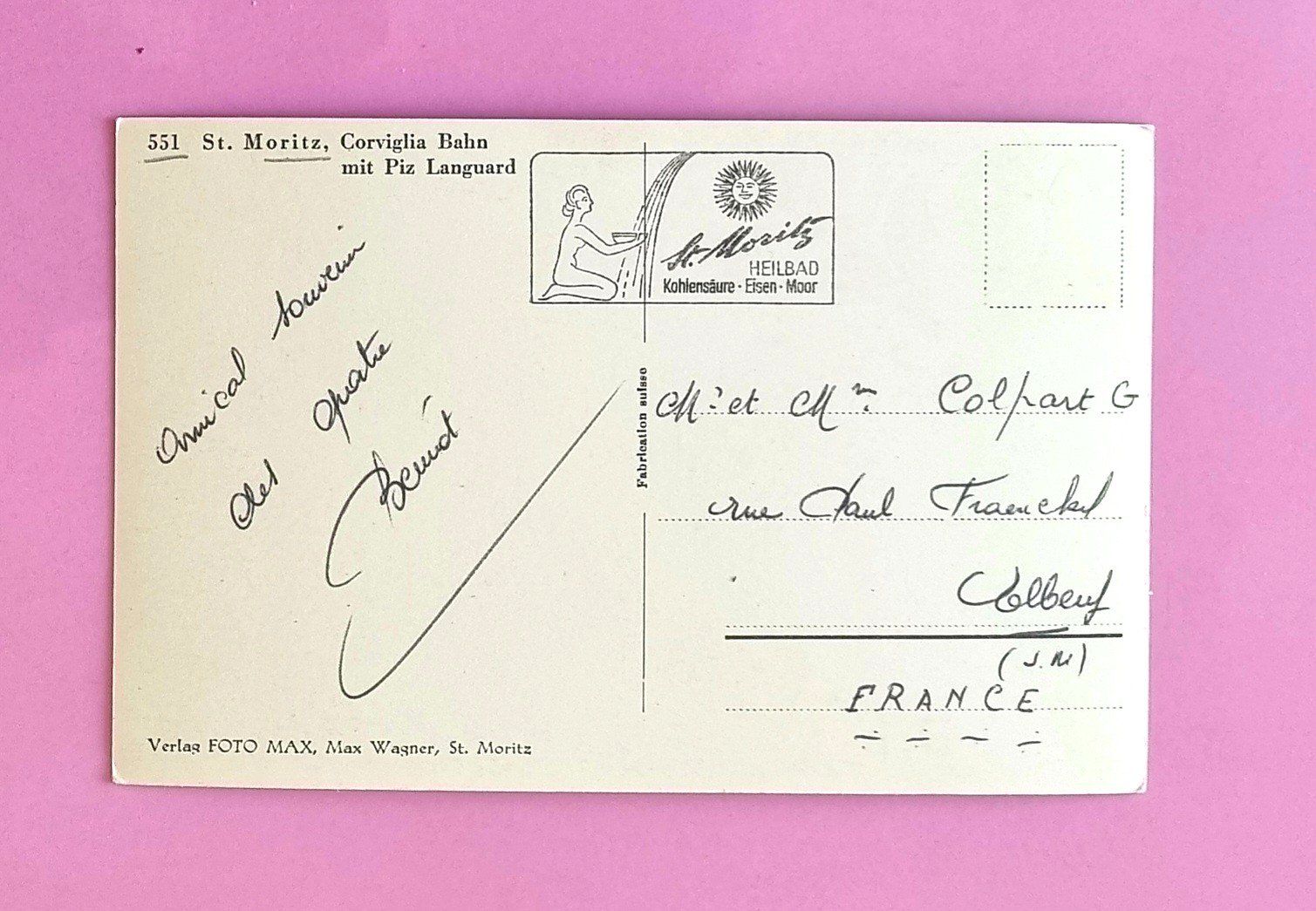 Cartoline postali: St. Moritz - Corviglia Bahn - Ausweiche – Usato da Rothrist venduto da RROENK 1