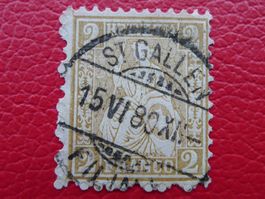 Sitzende: Nr.37 mit Vollstempel ST.GALLEN: 15.JUN.1880.