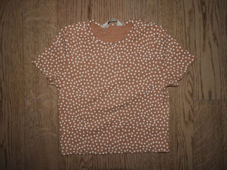 Geblümtes Mädchen T-Shirt braun Grösse 158/164