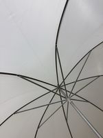 Weisser Golf - oder Regenschirm mit Holzgriff, Top Zustand!