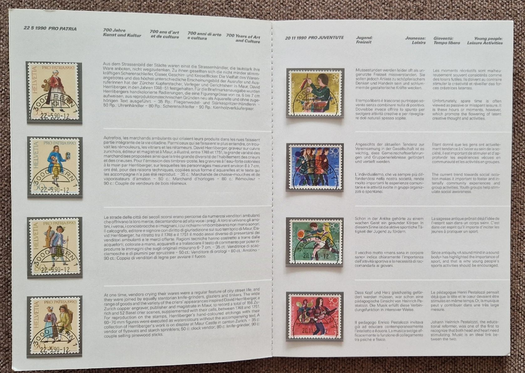 Tutti i francobolli: Briefmarken mit erst Tagesstempel 1990 – Nuovo (secondo la descrizione) da Egerkingen venduto da grimmialp 2
