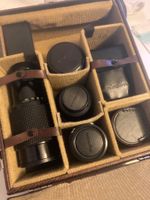 Minolta-Objektiv-Set mit Blitz und Zubehör – Sammlerpaket!