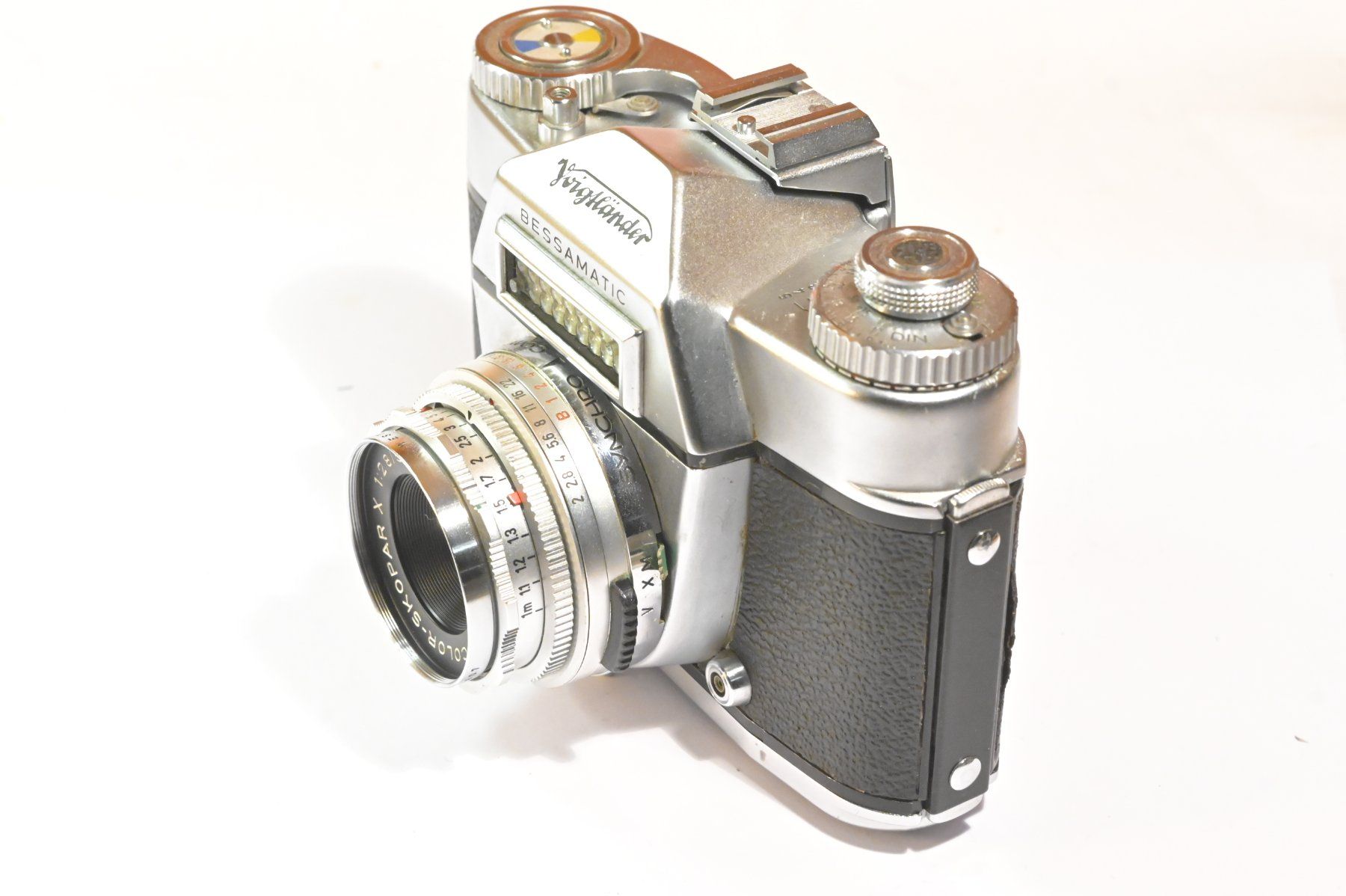 Voigtländer Fotocamera: Voigtländer Bessamatic Kamera mit zwei Objektiven – Difettoso da Erlinsbach venduto da foto_5018 1