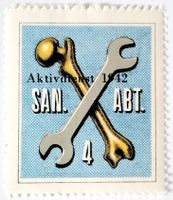 Soldatenmarke 2.WK, Sanitäts Abteilung 4, Aufdr, Wi San 35