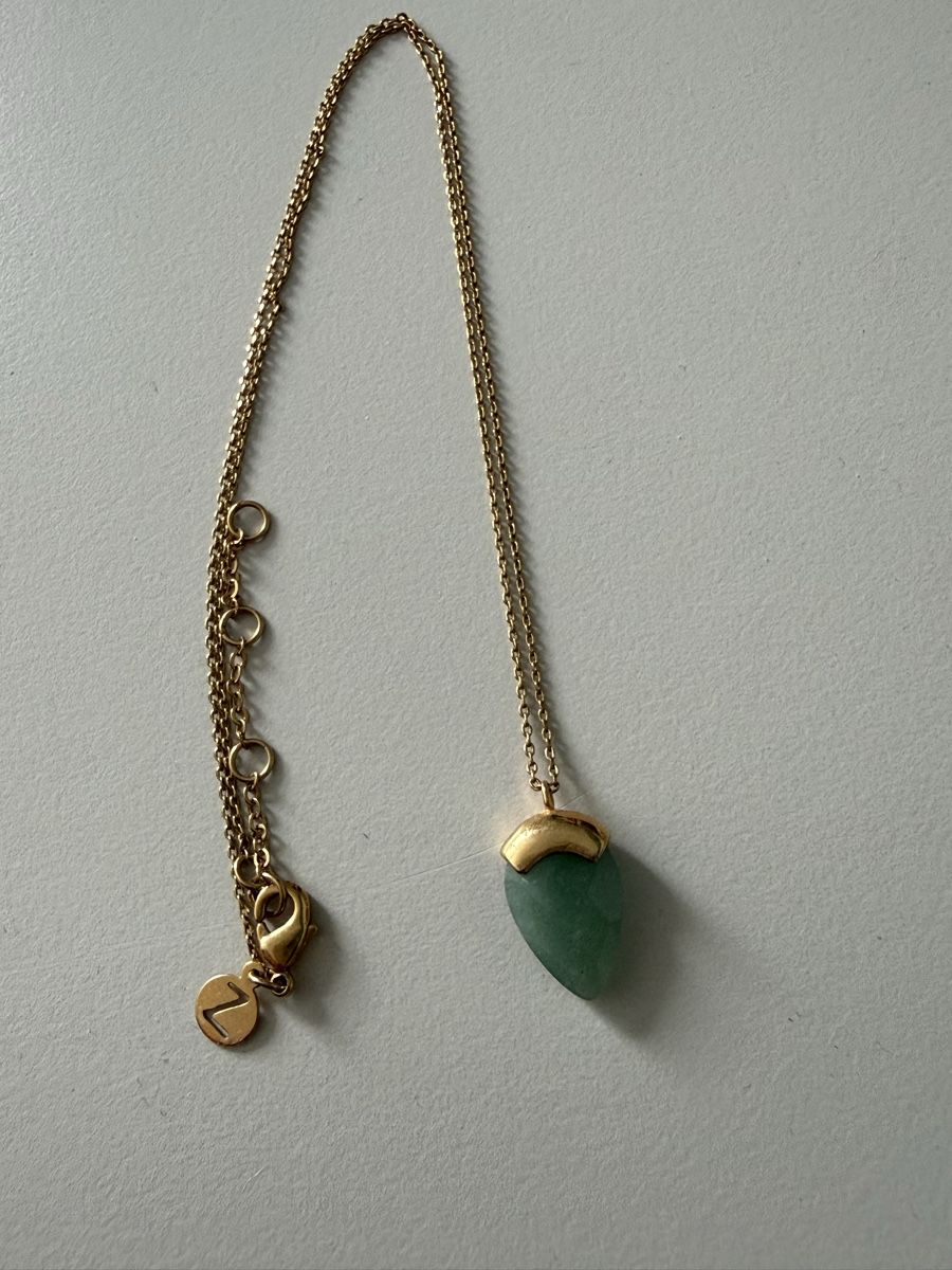 Catenine: Kette goldfarben mit Jade Stein Accessoires  – Nuovo (secondo la descrizione) da Stansstad venduto da InStyle8 1