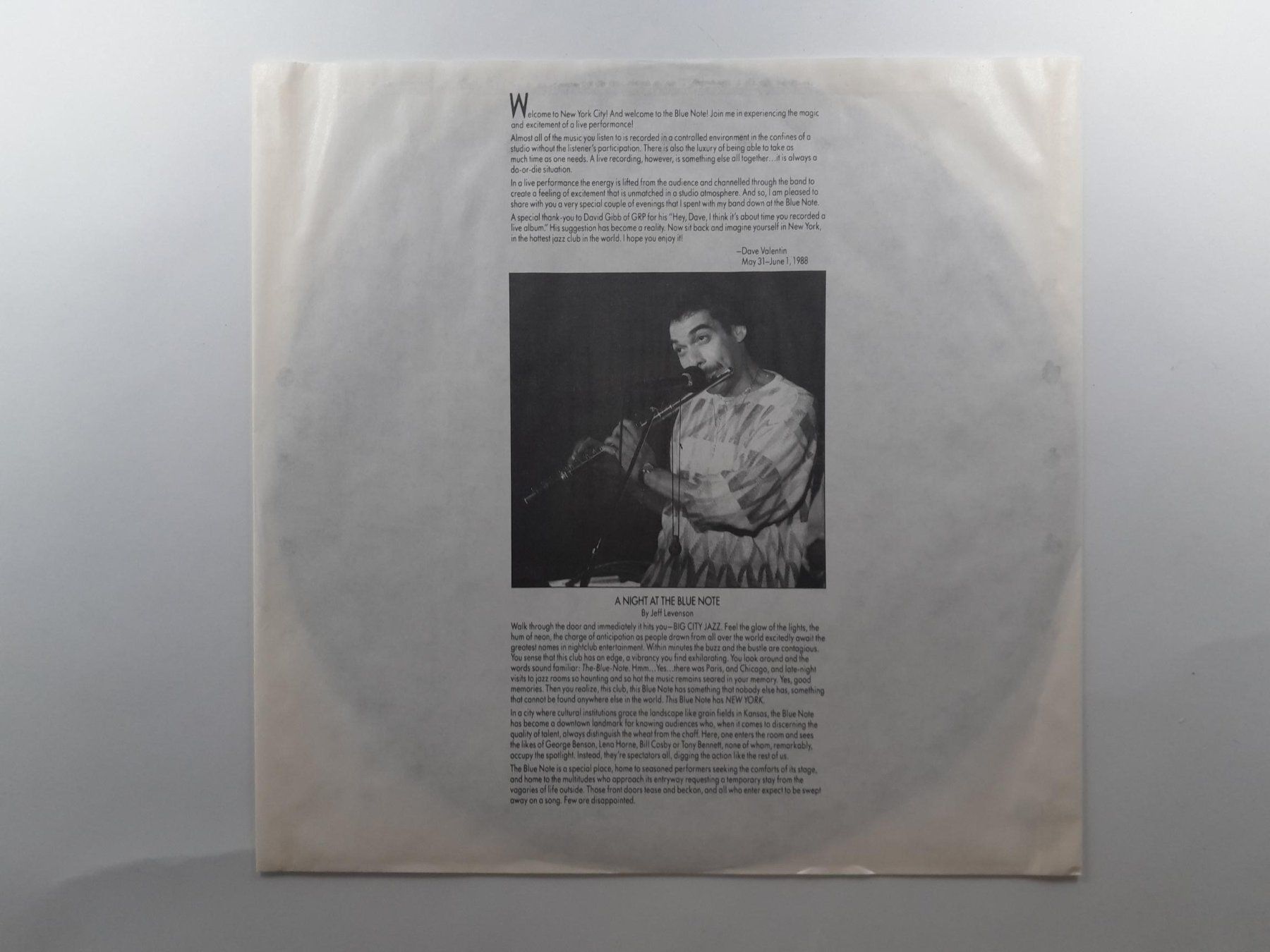 Dischi in vinile: LP / Vinyl - Dave Valentin - Live at the Blue Note – Usato da Männedorf venduto da Bel-view 3
