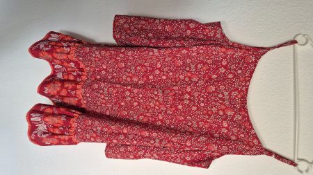 Vestito estivo rosso a fiori taglia M/L  Boho
