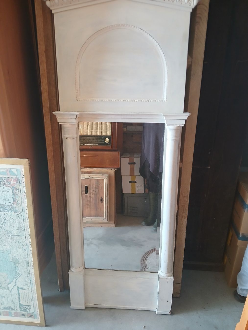 Spiegel: Miroir ancien blanchi – Gebraucht aus Corcelles-Payerne von evalyne
