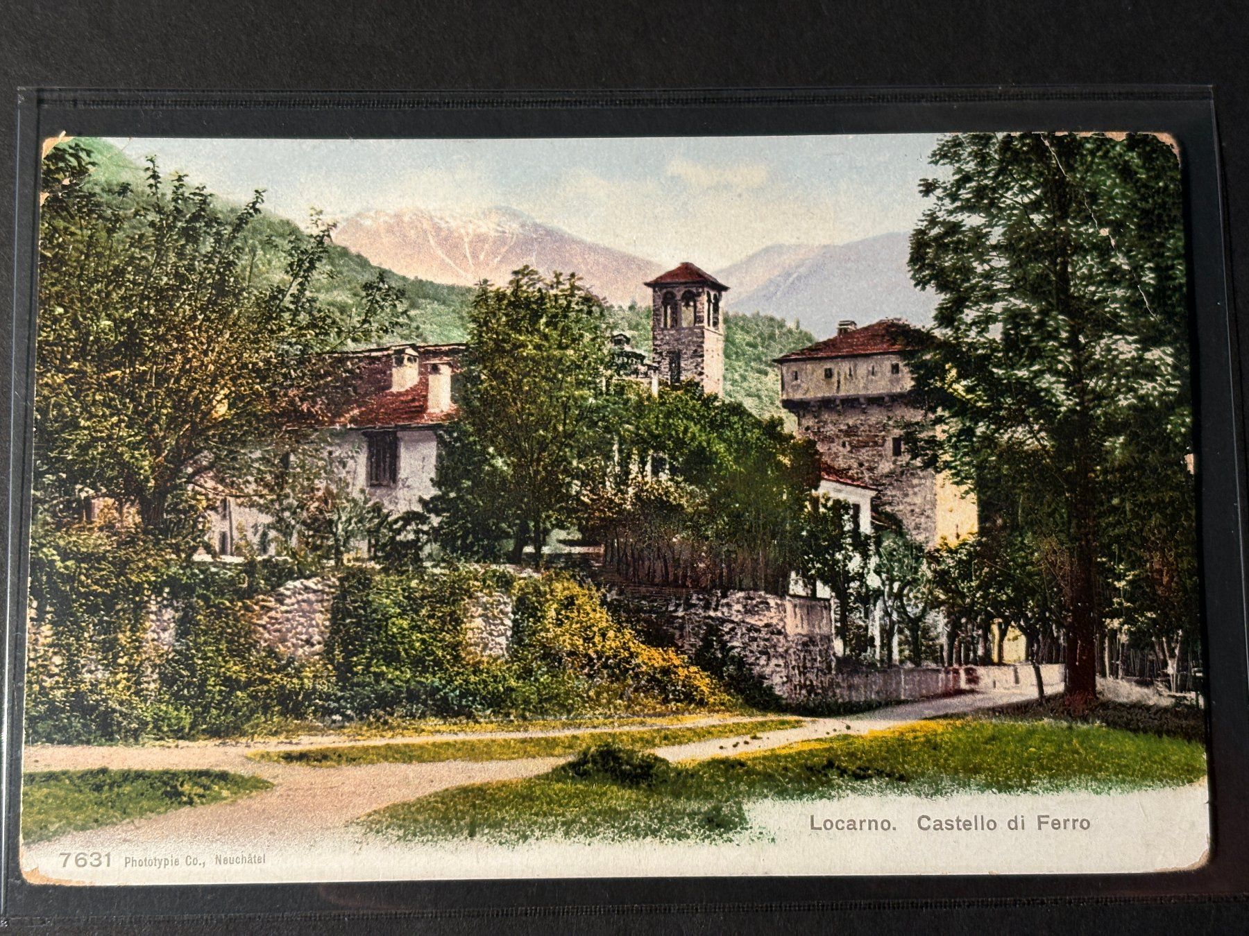 Cartoline postali: Ansichtskarte von Locarno 1906 nach Karlsruhe – Usato da Basel venduto da Chloro
