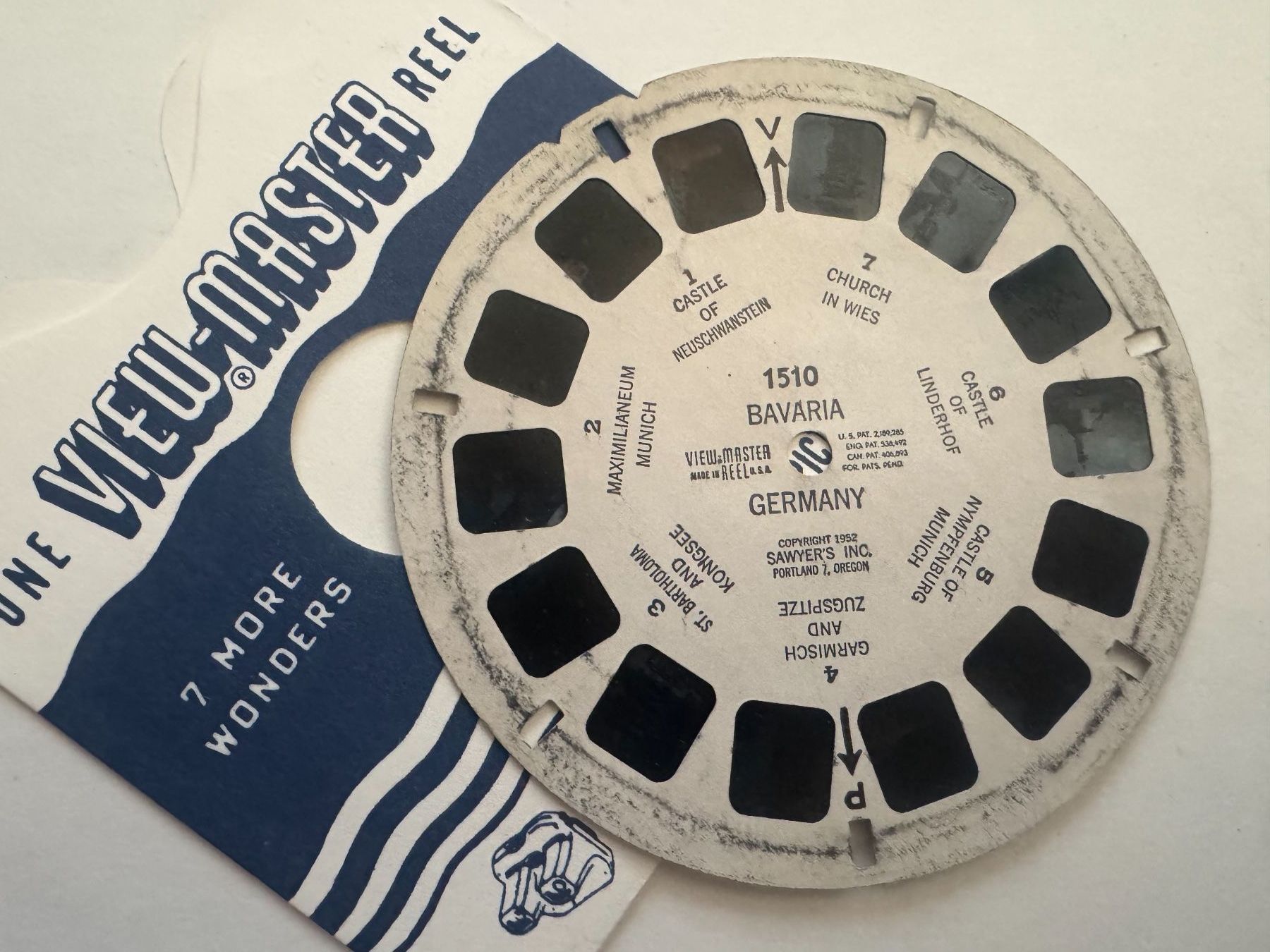 View-master Giocattoli: View-Master 3D: Nr. 1510 BAVARIA GERMANY – Usato da Tegerfelden venduto da siebenmacky 2