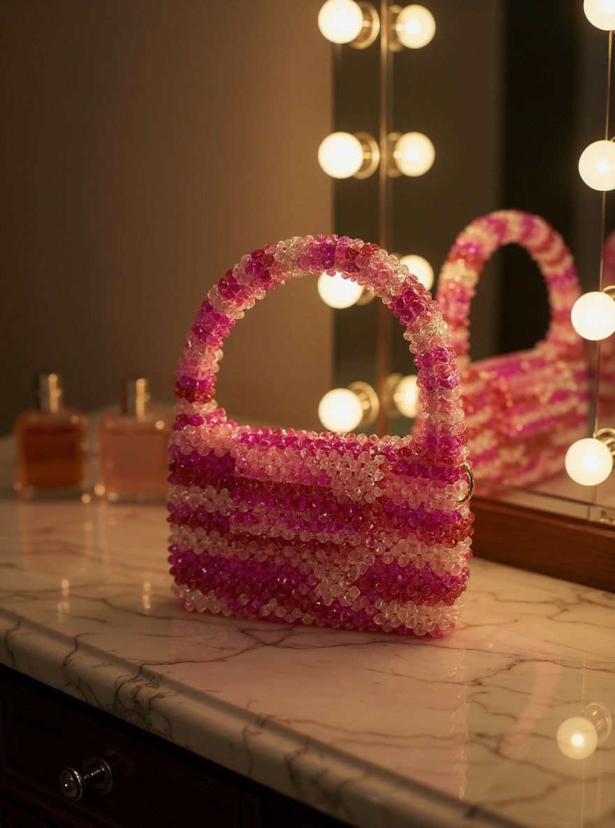 Borse da donna: Wunderschöne Handtasche aus glitzernden Kristallperlen – Nuovo e nell'imballaggio originale da canobbio venduto da barbarb 4