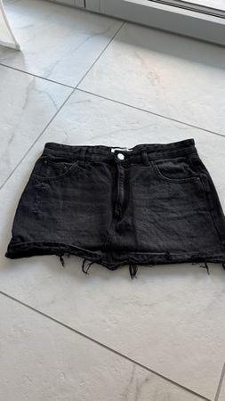 Pull&Bear Jeansrock schwarz 38