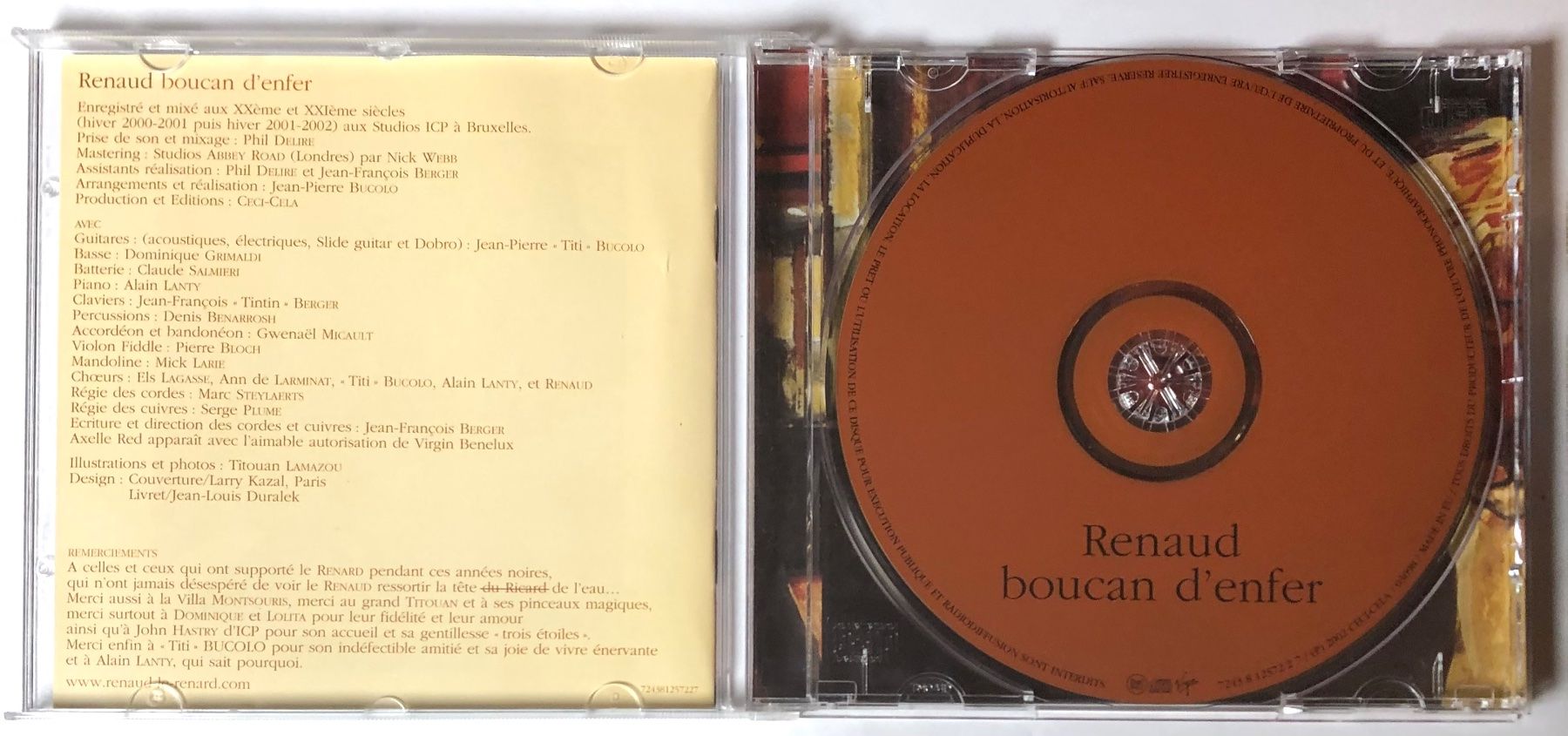 CD: RENAUD - BOUCAN D'ENFER – Usato da Poliez-Pittet venduto da Newtown-Records 2