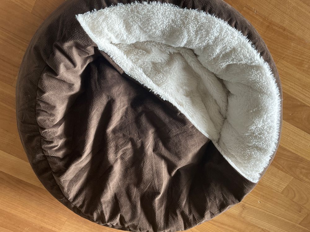 TongHa Donut-Hundebett – Weiches Kunstfell, Rutschfest, Maschinenwaschbar, Mehrere Größen (M Bis XXXL)