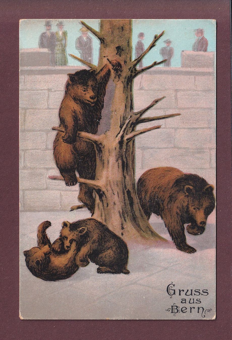 Cartoline postali: Gruss aus BERN - Bärengraben – Usato da Pully venduto da nicecards