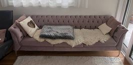 Chesterfield Sofa, Sessel & Polsterhocker (Set)