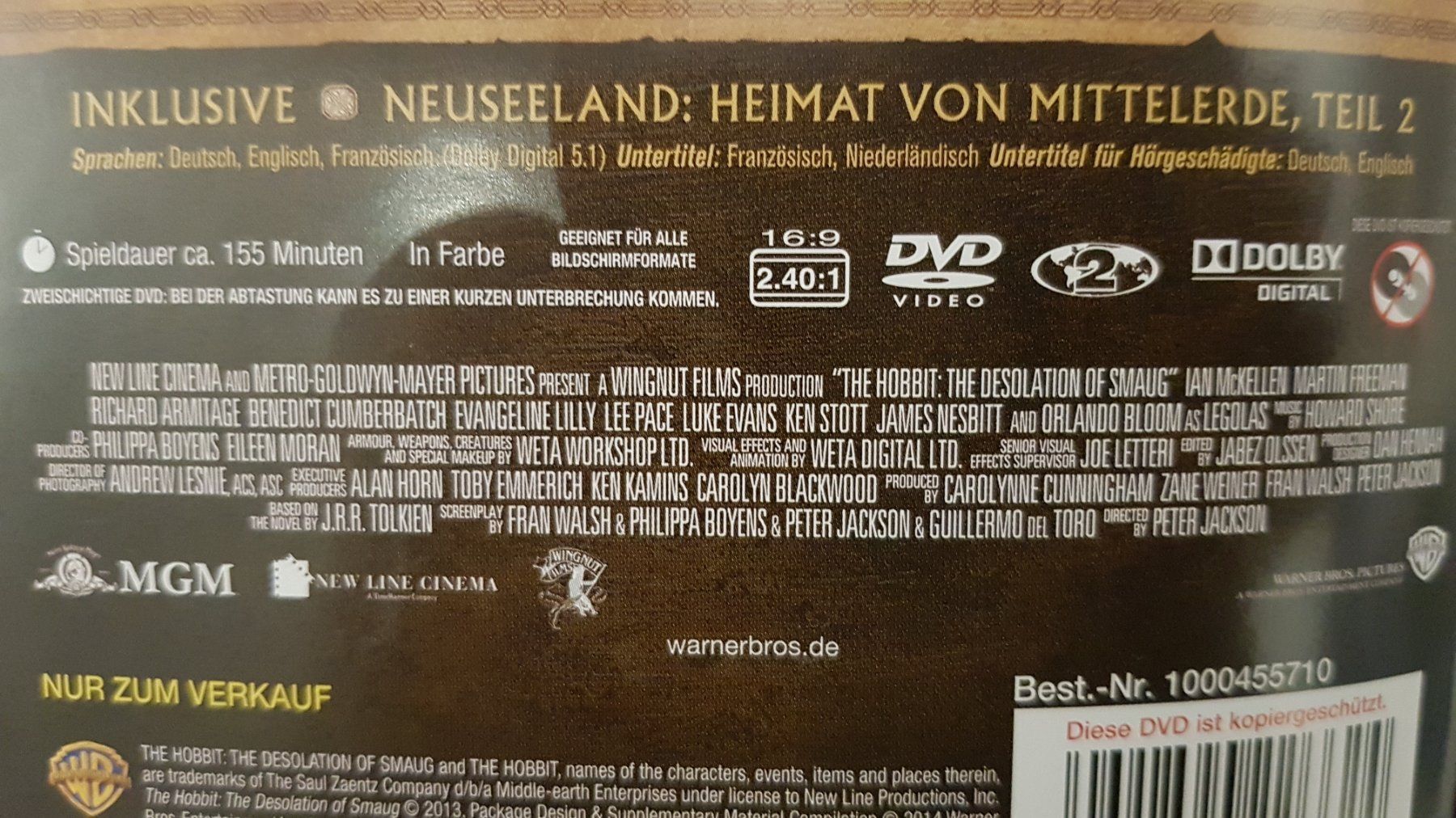 Tous les DVDs: DVD Der Hobbit, Smaugs Einöde – D'occasion à Oetwil am See par fineli2 1
