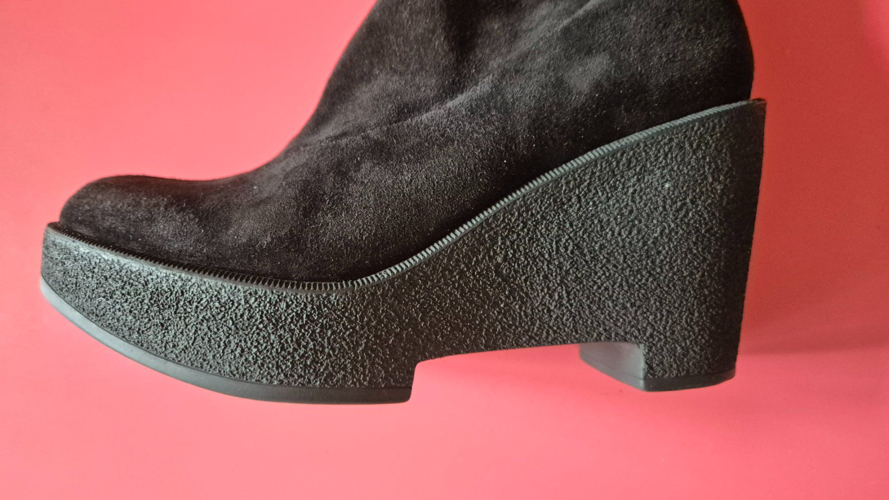 Scarpe da donna: Robert Clergerie bottes en daim avec talon compensé - T 37 – Usato da bernex venduto da evagabor 3