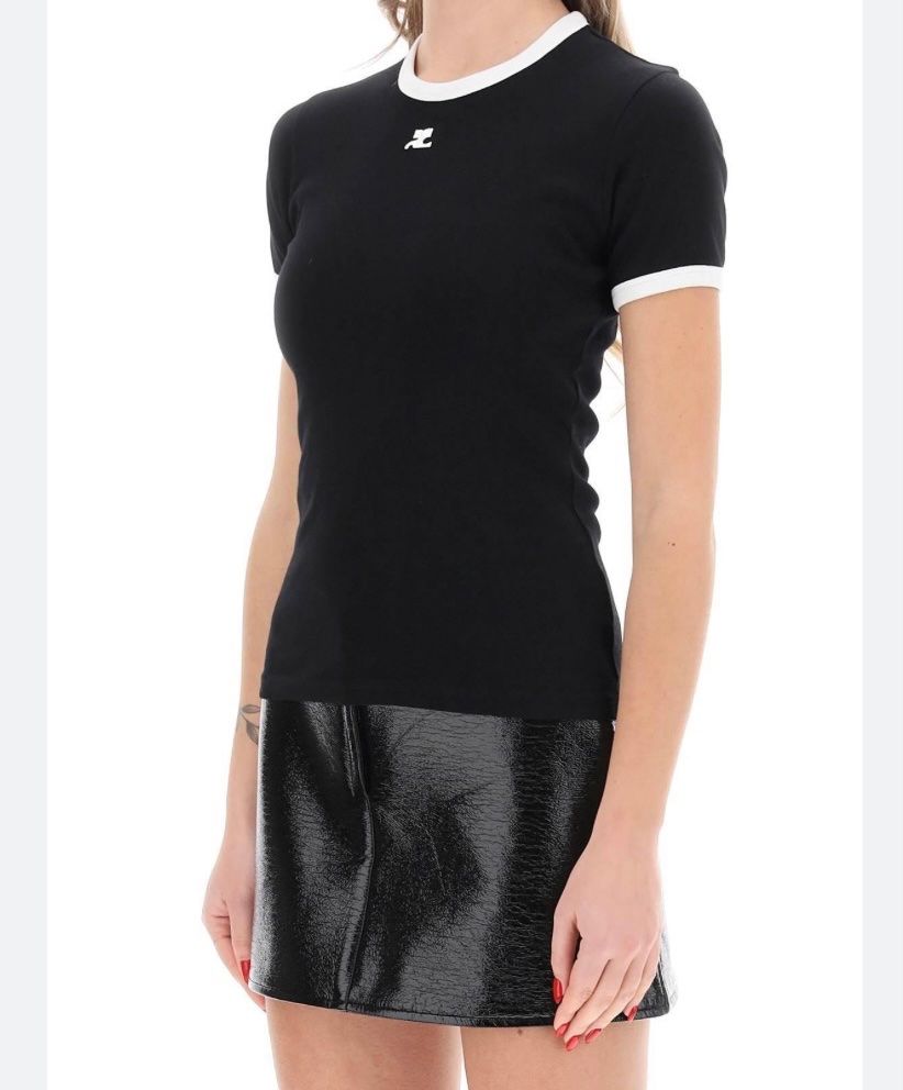 T-Shirts: COURRÈGES cooles T-Shirt - Gr. XS – Gebraucht aus Jona von vanessasupermarket20 2