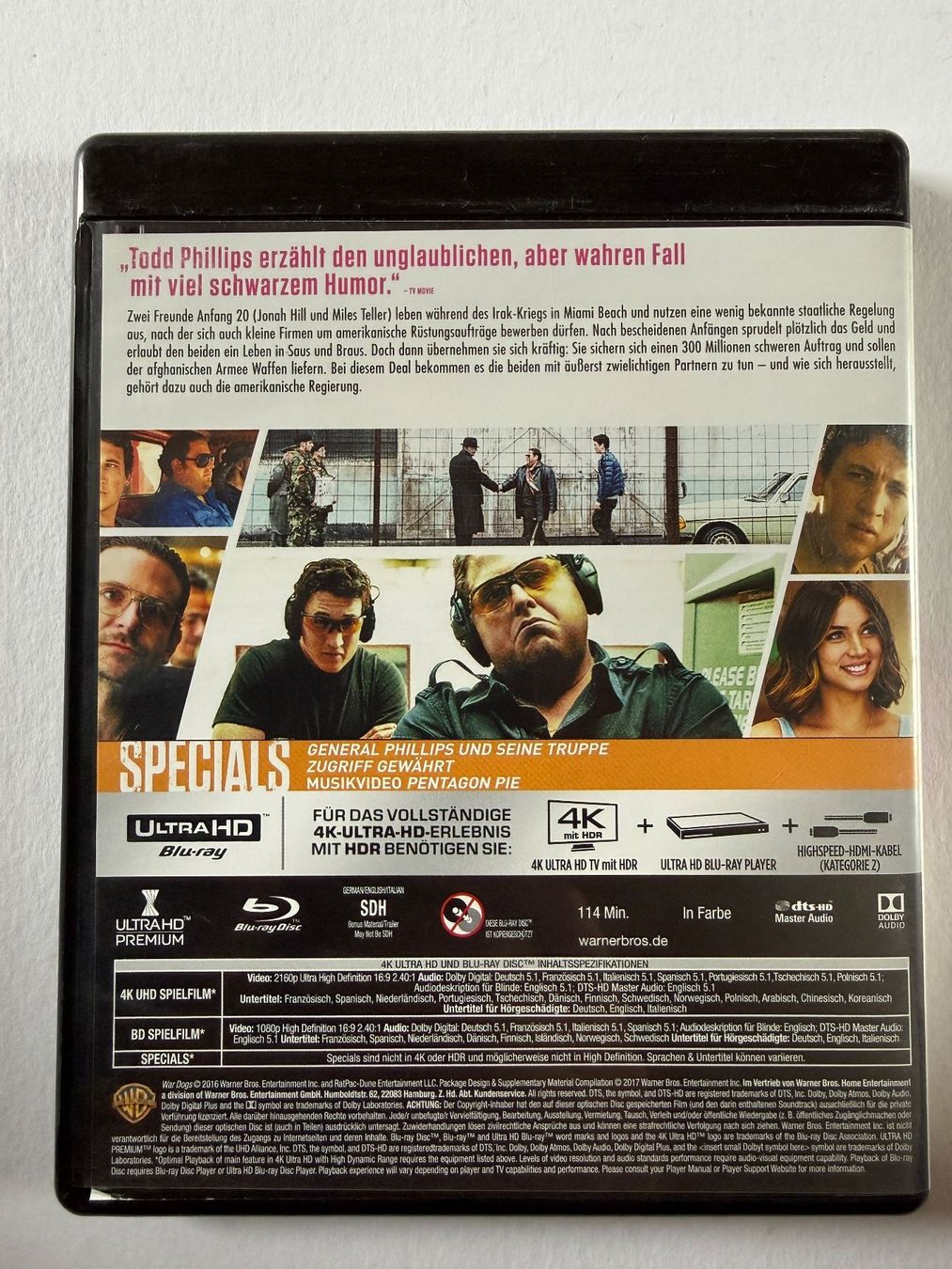 Tutti i DVDs: 4K UltraHD Blu-Ray War Dogs – Usato da Gasel venduto da Alter_Ego 1