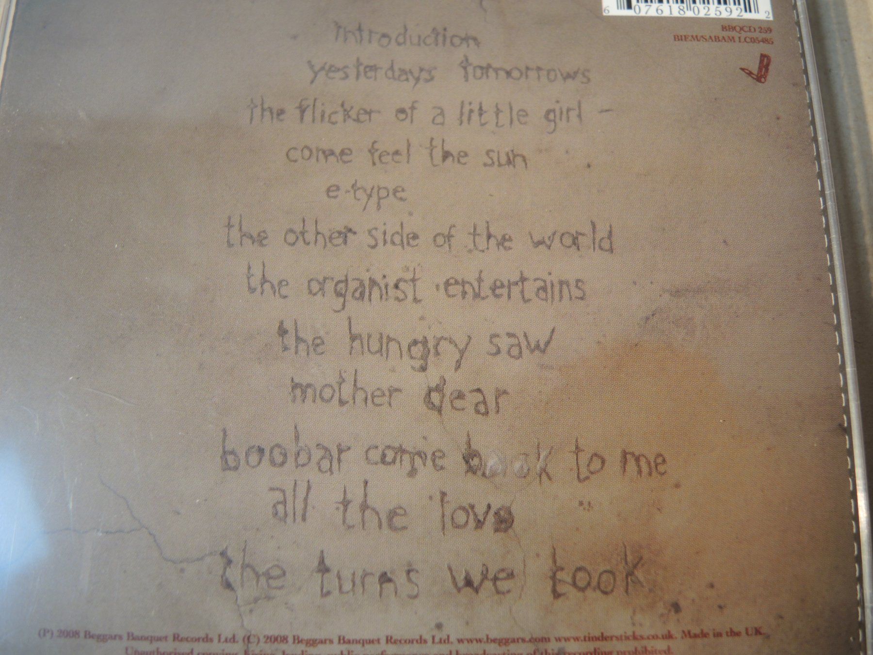 CD: Tindersticks - The Hungry Saw - CD – Usato da Rorschach venduto da maeck8 3