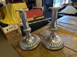 Antike Kerzenstöcke Silber 925 SHEFFIELD um 1810