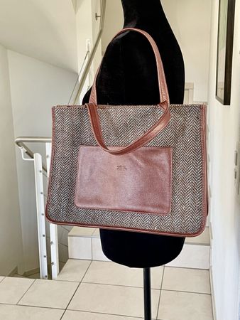 Longchamp tweed tote bag 