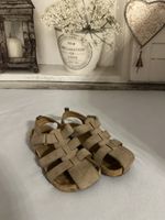 Kinder-Sandalen Gr. 28 – Beige / Taupe mit Klettverschluss