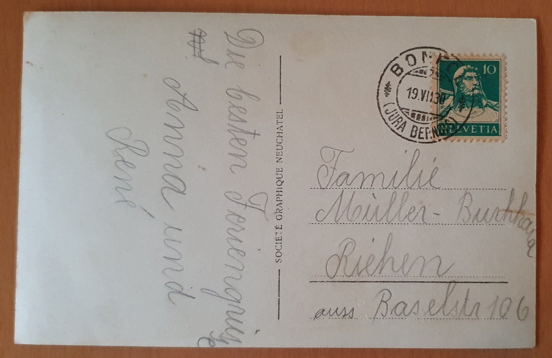 Cartoline postali: Bonfol 1930 – Usato da Kreuzlingen venduto da Rschweiz1 1