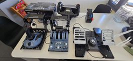 Flugsimulator Set Thrustmaster Logitech gebraucht