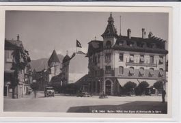 Bulle, Av. de la Gare, Hôtel des Alpes, anciens véhicules