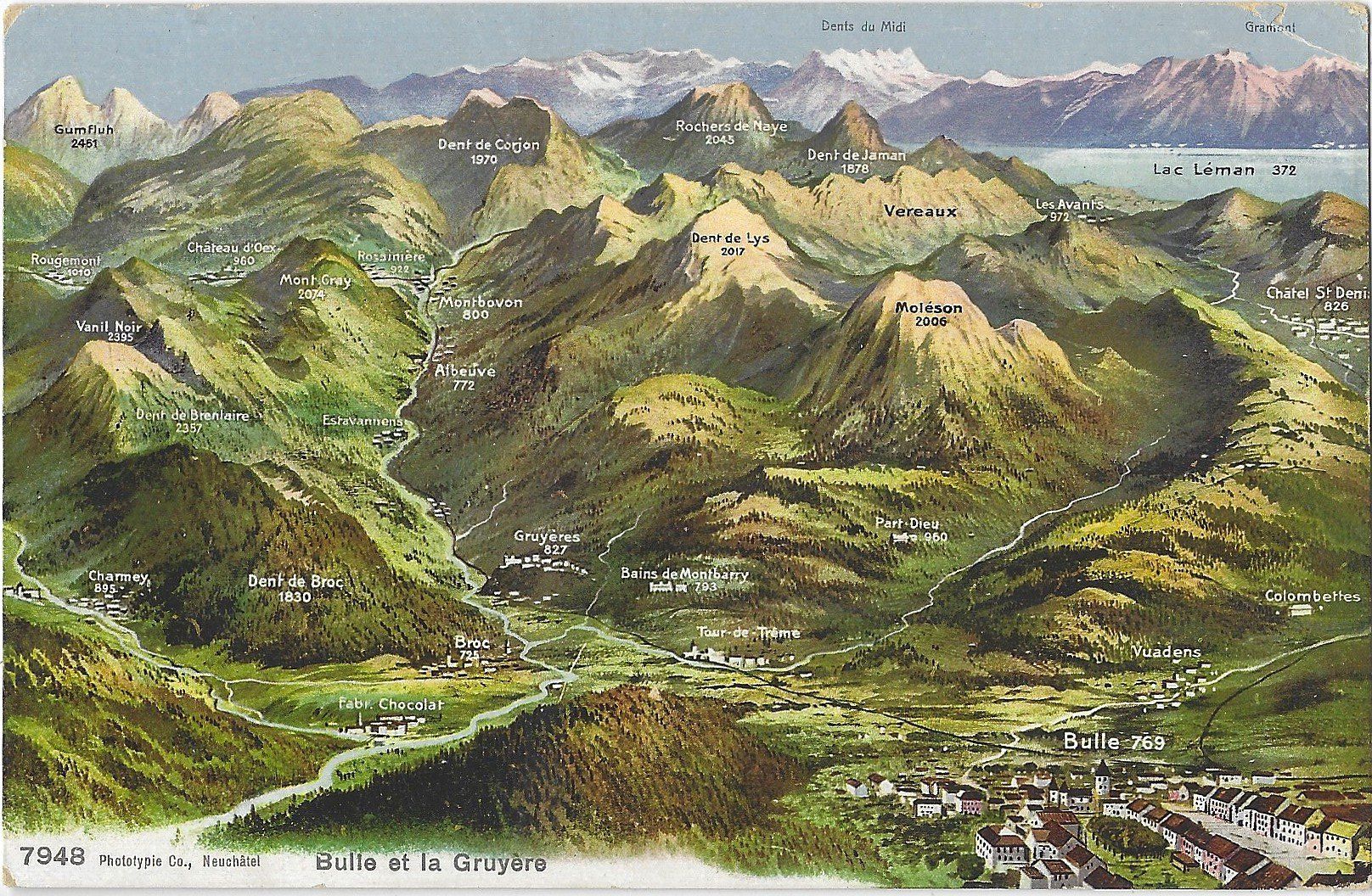 Cartes postales: Bulle  et  la  Gruyère – D'occasion à Bütschwil par Jackson1A