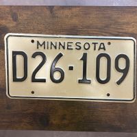 🇺🇸 Vintage U.S. Autoschild - Minnesota D26-109